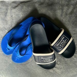 Abercrombie & Fitch Flip Flops + Slides mens size 8